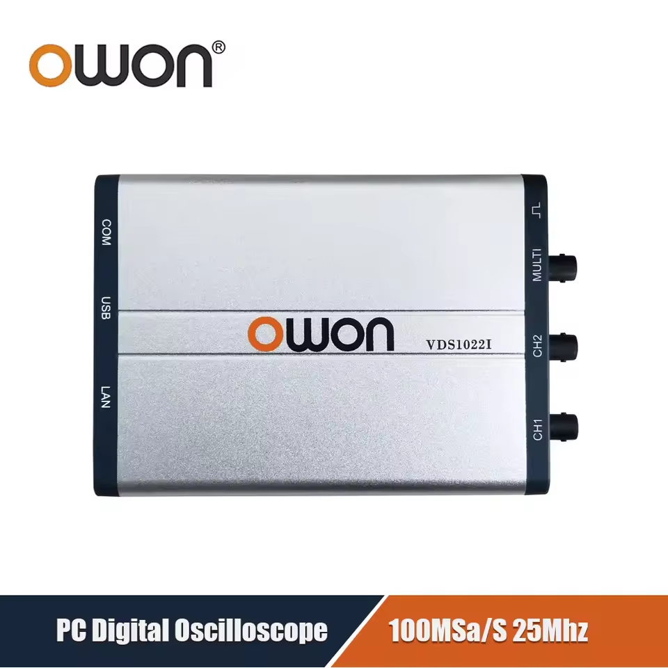 Digital Storage Oscilloscope 100Mhz - Osciloscópio Virtual PC OWON VDS1022/I |